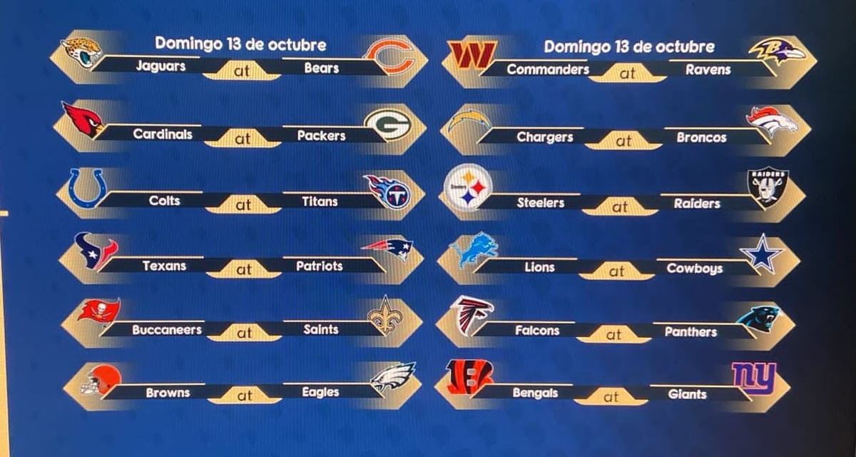 Jornada dominical NFL