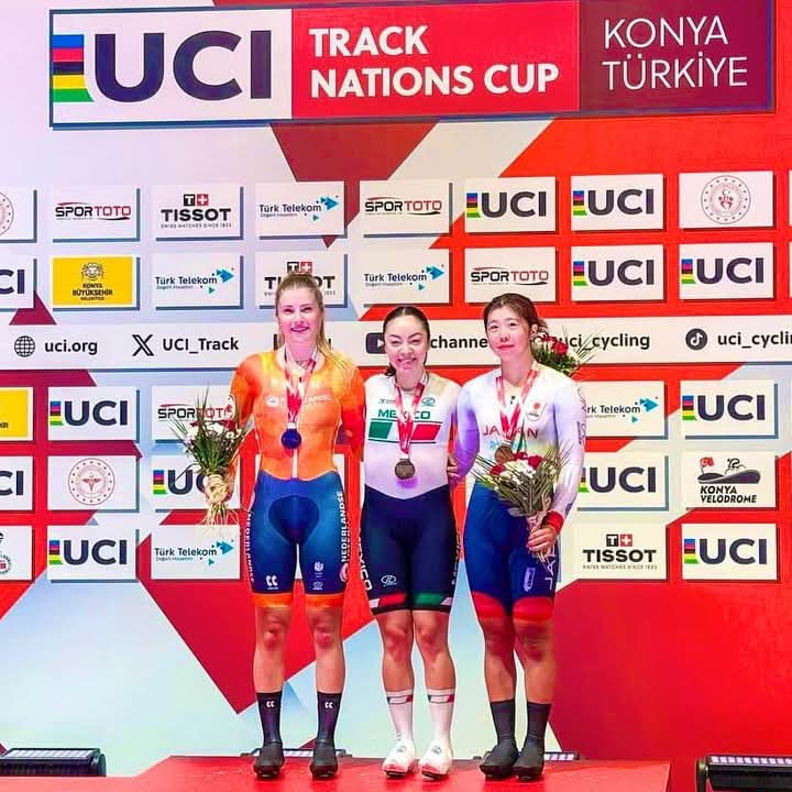 Yareli Acevedo ganó oro en la Copa de las Naciones de ciclismo